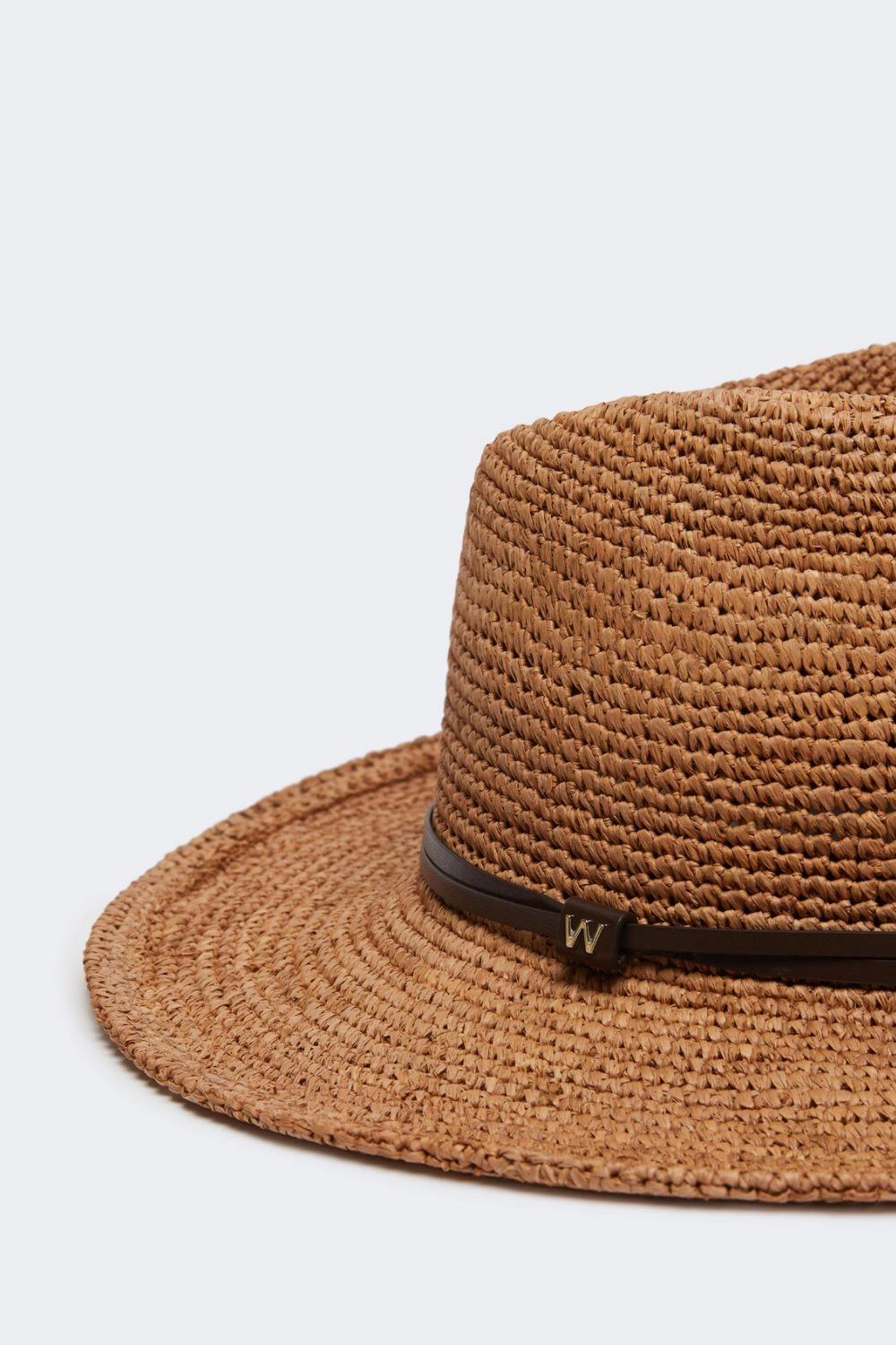 Cappello in paglia WKAGALANTE 002CUOIO