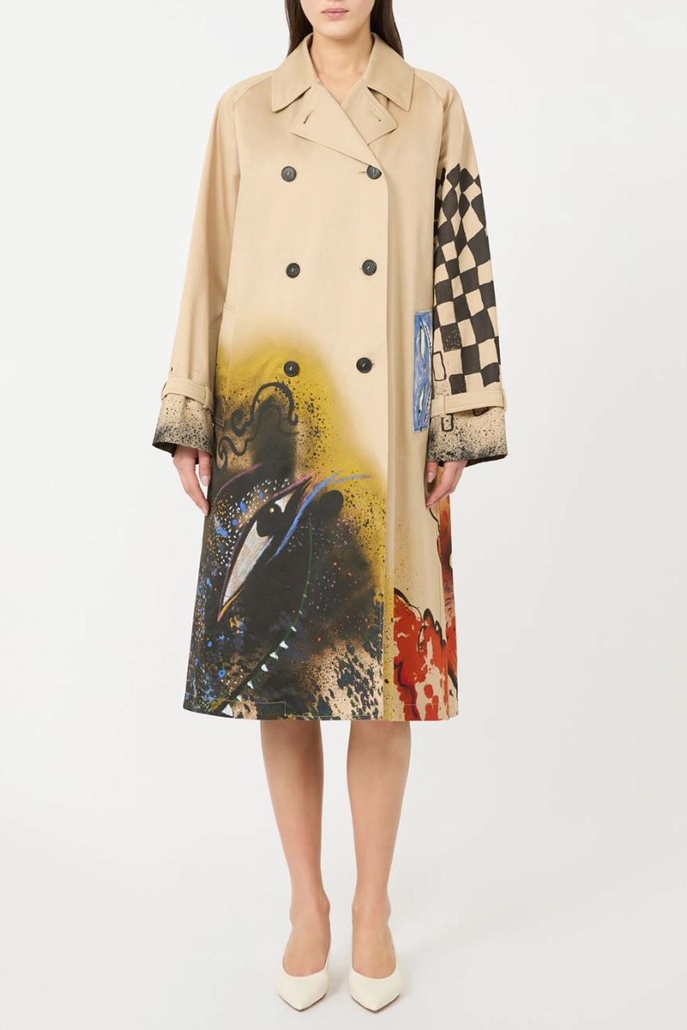 Trench in gabardina antigoccia fantasia - SKIN ORIENT WKSPECCATI 001SKIN ORIENT Max Mara Weekend