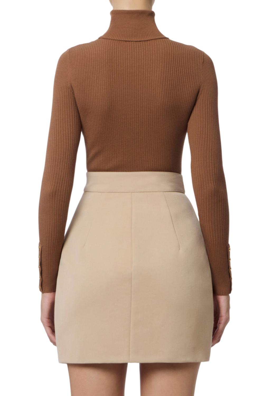 Maglia a costine con taschino<BR/> MK11B 56E2EC1 Elisabetta Franchi