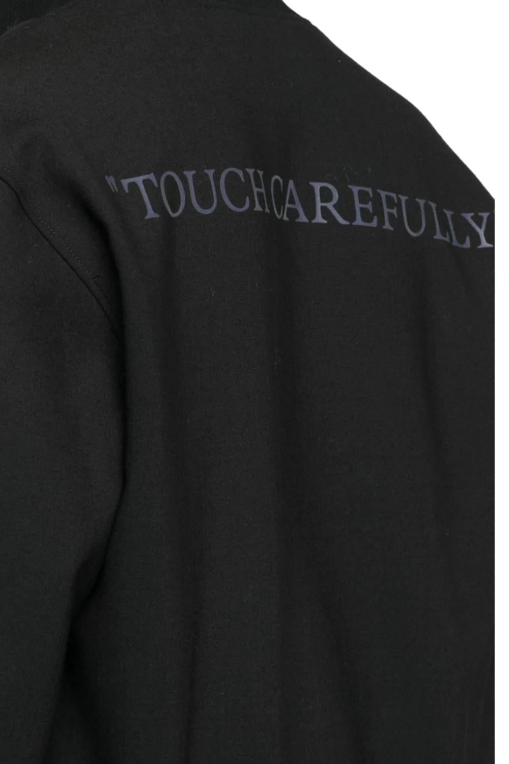 Bomber OFF-WHITE Uomo Tinta Unita con Applicazioni in Maglia Leggera OMBD044F22FAB001 /1008 Off-White