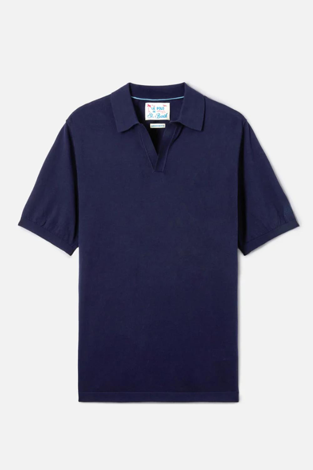 Polo Sloan in cotone pregiato high twist tinta unita SLO0001 -00097L Mc2 Saint Barth