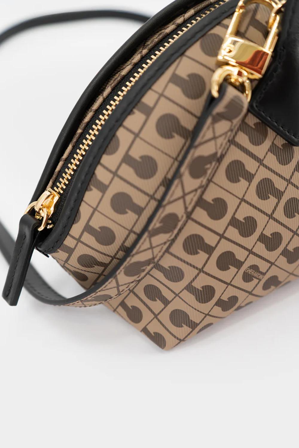 Borsa Baguette in Millerighe GHB0235 MOKA Gherardini