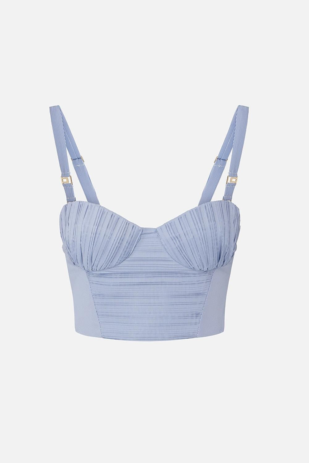 top in con bustino con scollo a cuore e spalline sottili TO053 62E3019 Elisabetta Franchi