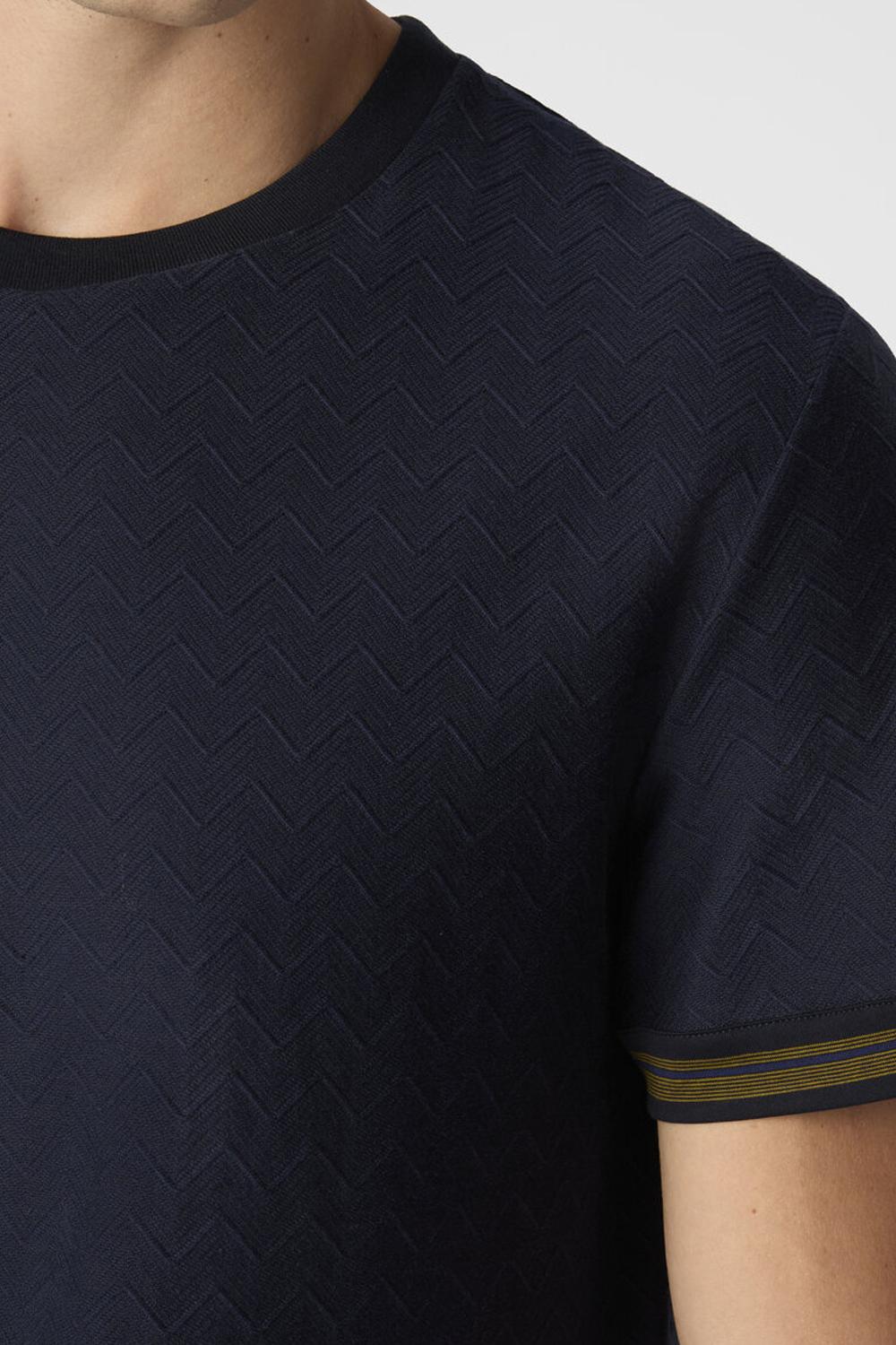 T-shirt girocollo in cotone jacquard con zig zag tono su tono BS26SL01 BJ00QMS72P4 Missoni