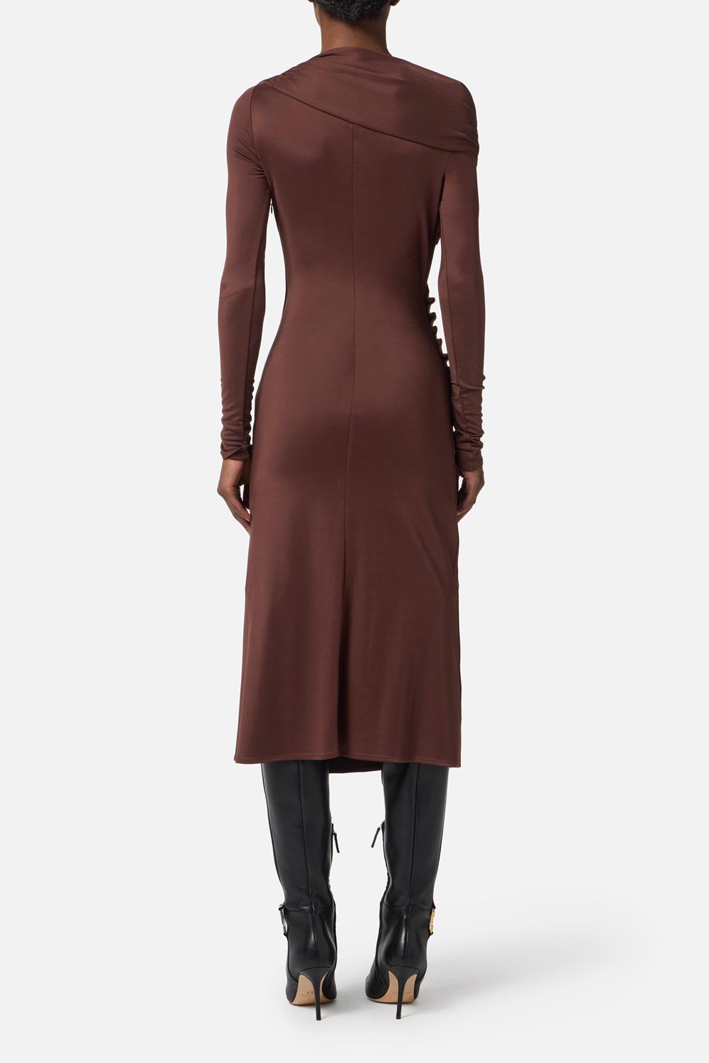 Abito in jersey con bottoni gioiello<BR/> AB822 57E2EA3 Elisabetta Franchi