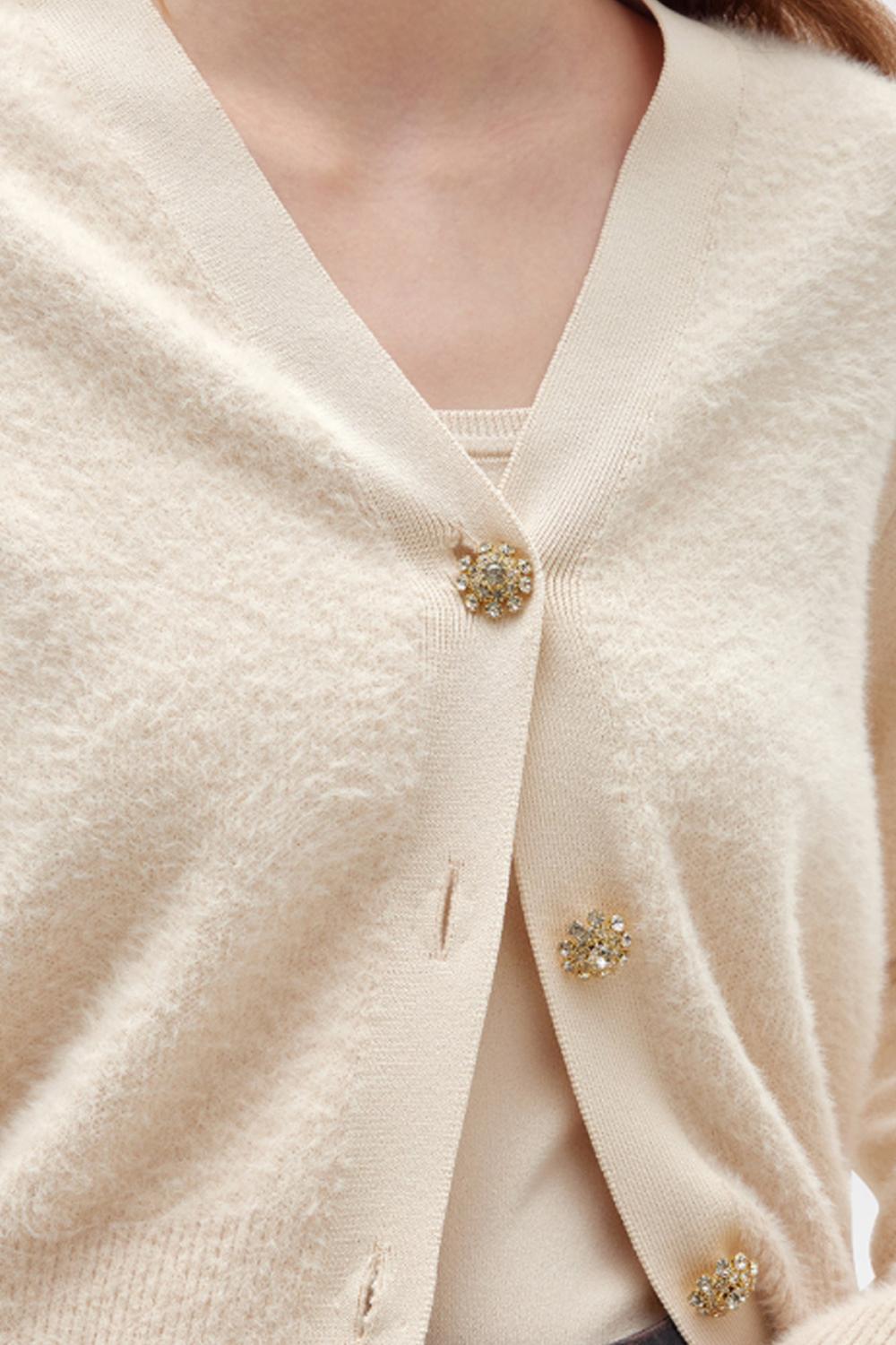 CARDIGAN E TOP IN FILATO EFFETTO PELLICCIA RF5235 MA39R10110 Blugirl