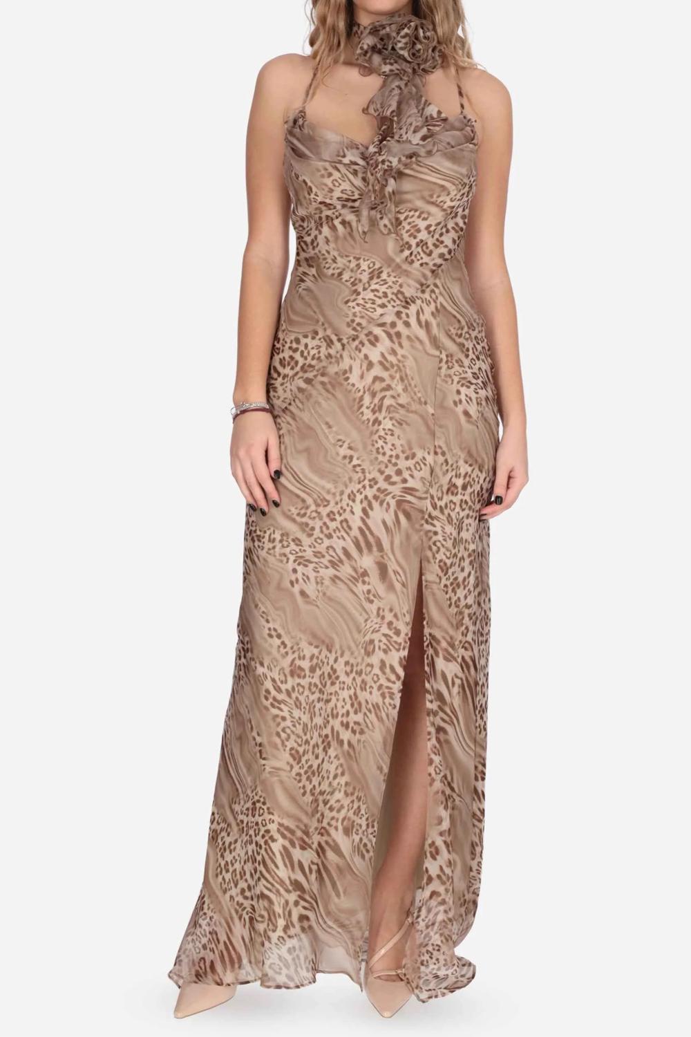 Abito lungo in chiffon RA6179 TS121P9371 Blugirl