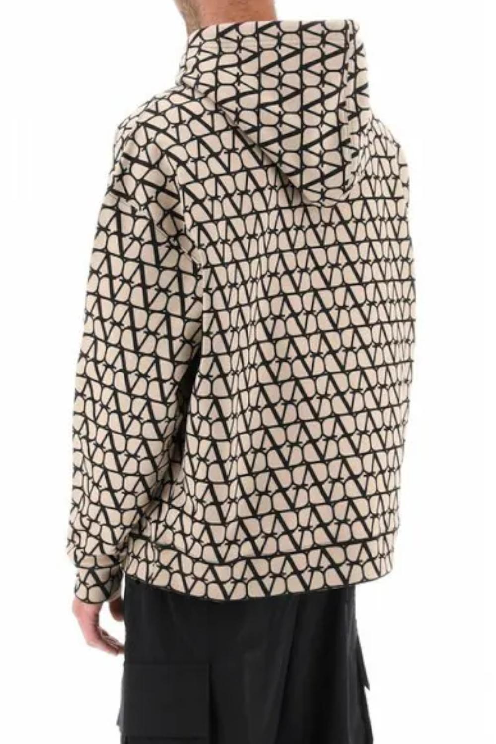 Felpa Uomo Valentino Ready To Wear Beige/Nero 3V3MF25R9KD /MYL Valentino Garavani