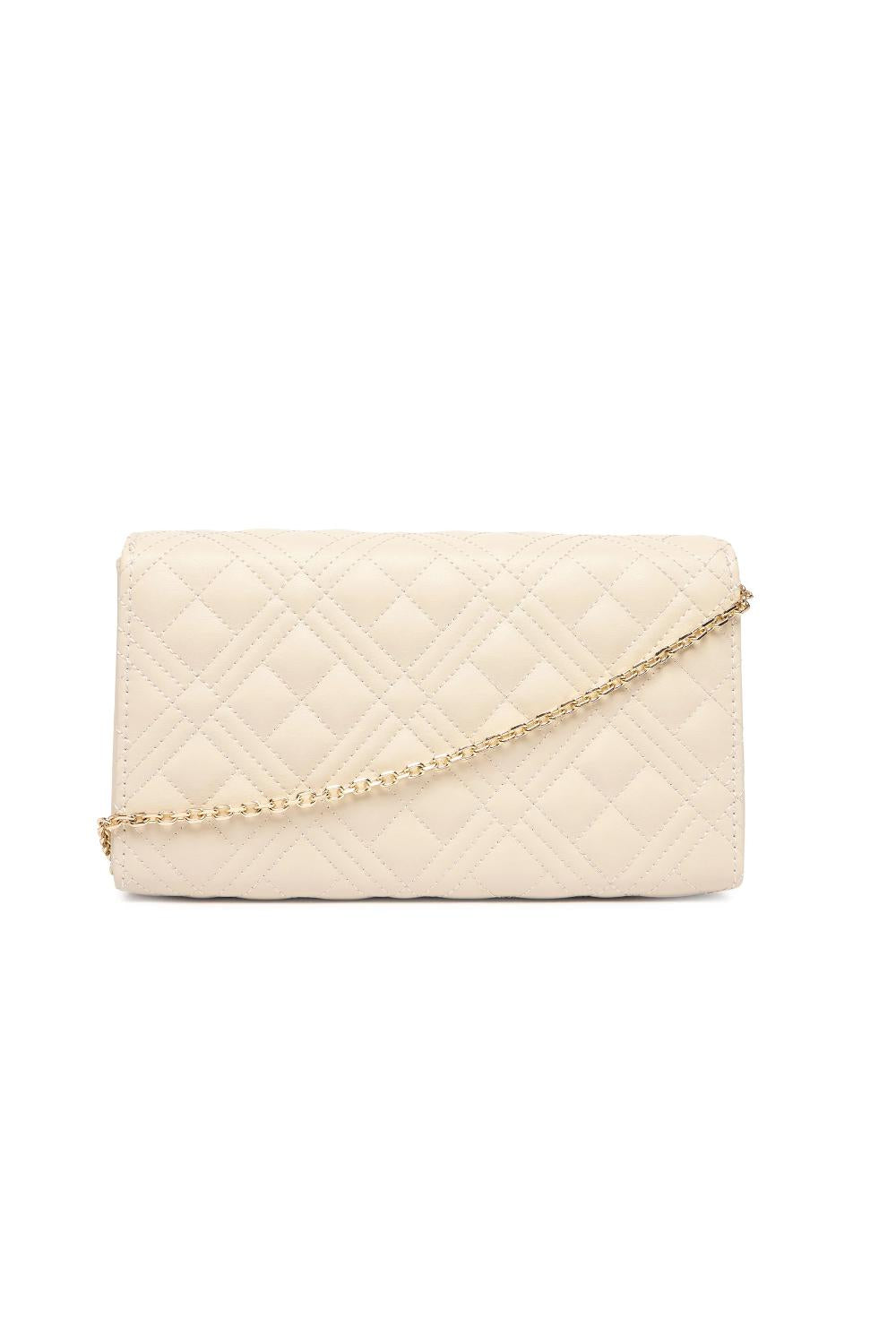 Pochette trapuntata Love Moschino con logo lettering oro e catena JC4079PP1O LA0110 Love Moschino