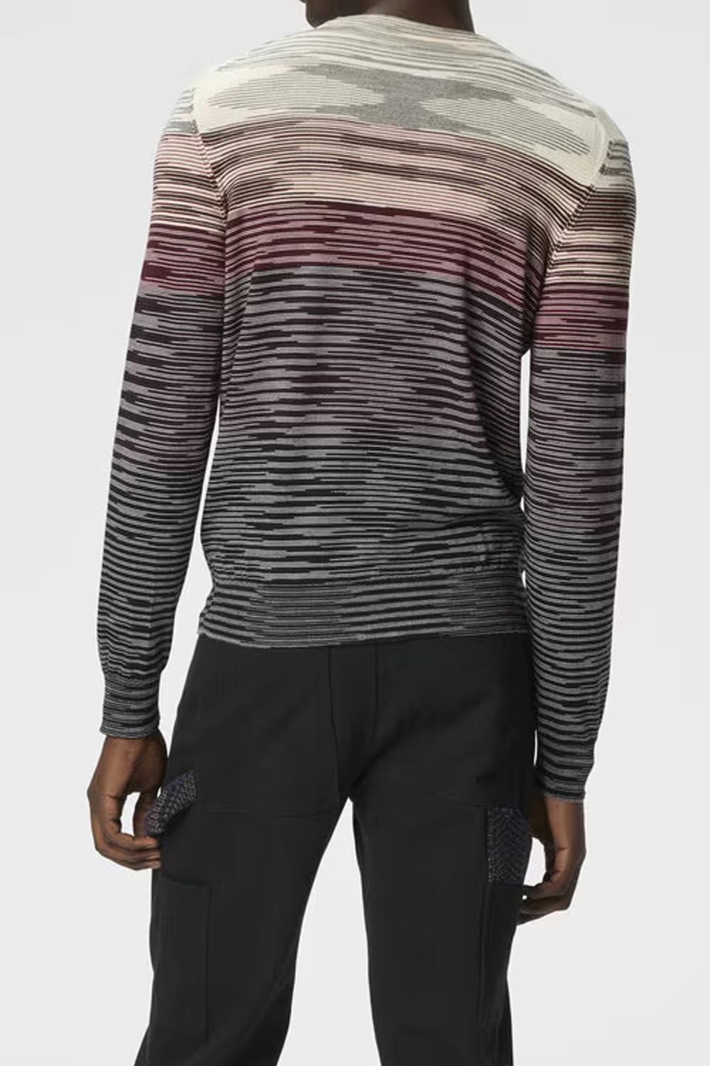 Maglia girocollo in pura lana fiammata<BR/> US25WN0T BK015US80DU Missoni