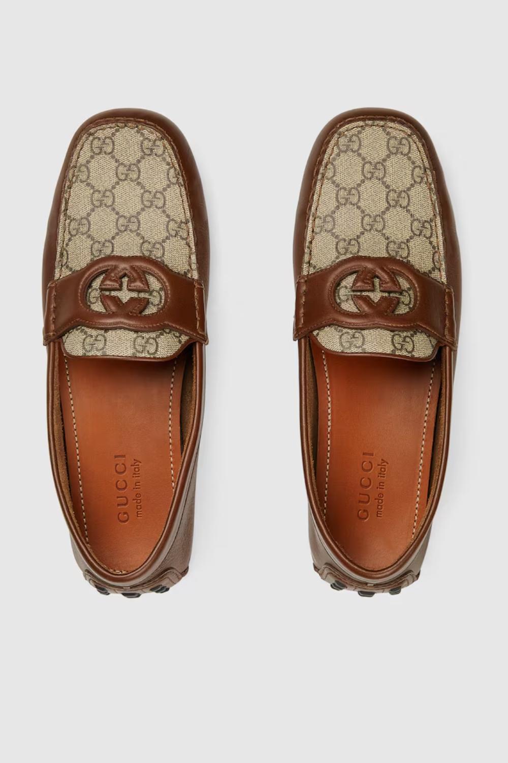 Mocassini Gucci Uomo in Pelle Marrone 730148 AAB7Z2343 Gucci