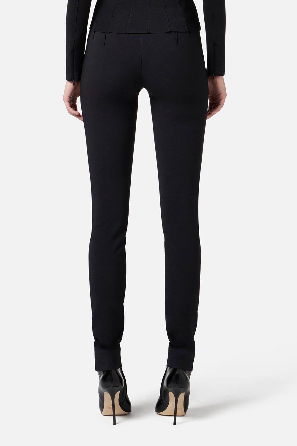 Pantaloni in crêpe leggero con cintura PA134 57E2110 Elisabetta Franchi