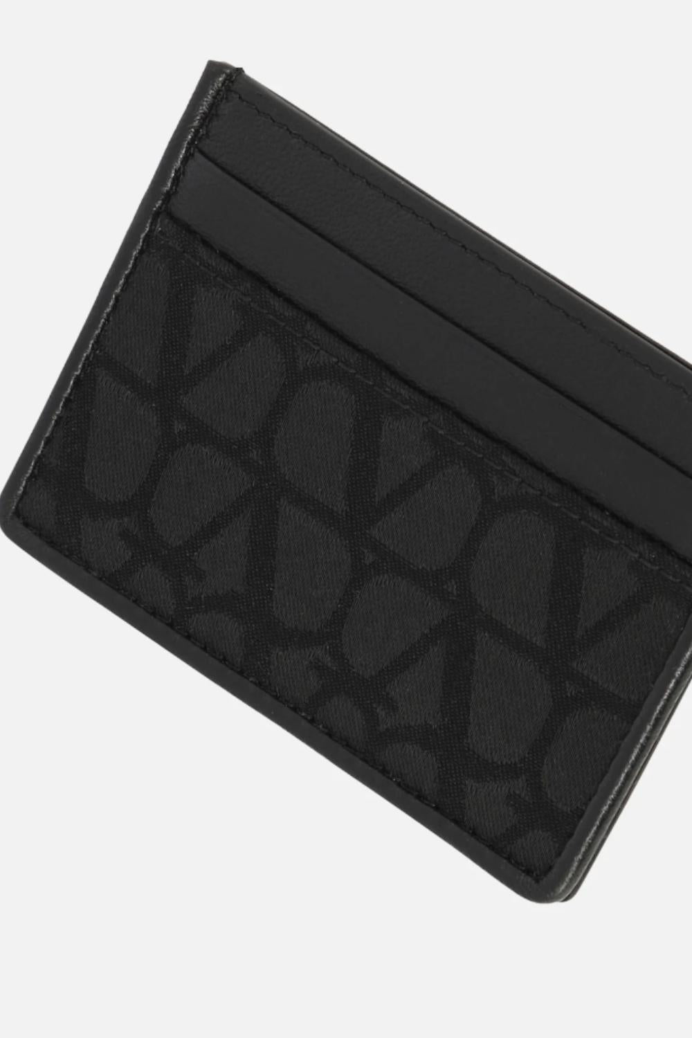 Portacarte Valentino Garavani Toile Iconographe Nero Tessuto Tecnico 4Y2P0T83 PQE0NO Valentino Garavani