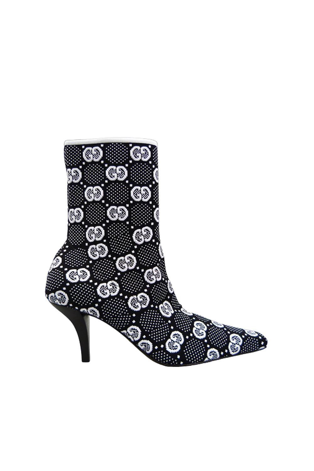 tivaletti Gucci Interlocking G in Maglia Jacquard Nero/Bianco 718378 FAAQP1008 Gucci