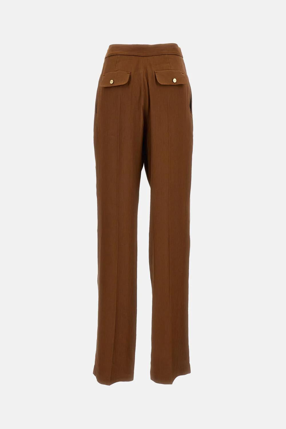 Pantaloni in misto lino PA179 62E2600 Elisabetta Franchi