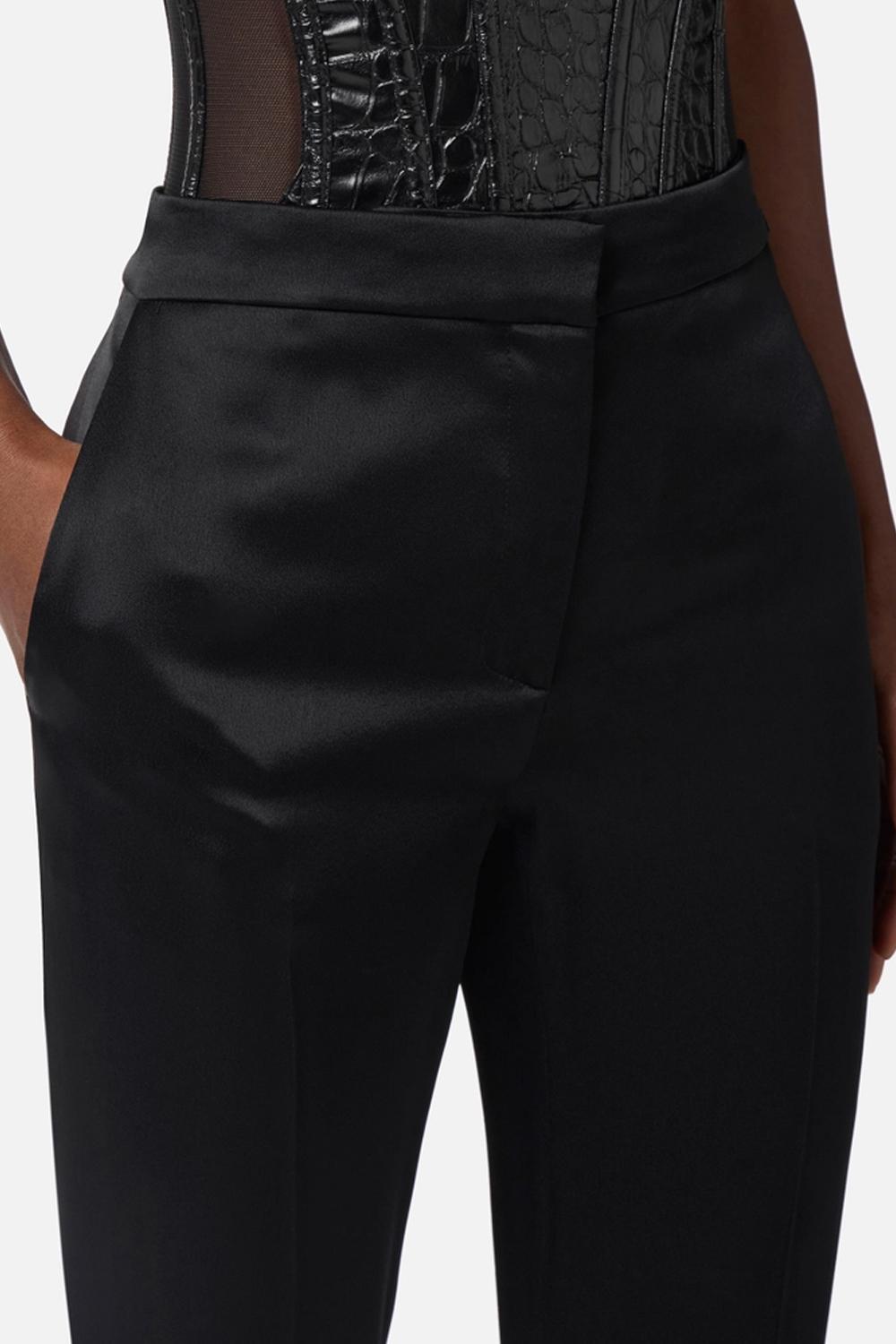 Pantaloni in Satin PA130 57E2110 Elisabetta Franchi