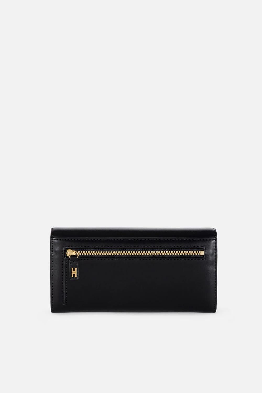 Portafoglio grande con placca logo in metallo<BR/> PF02A 51E2110 Elisabetta Franchi