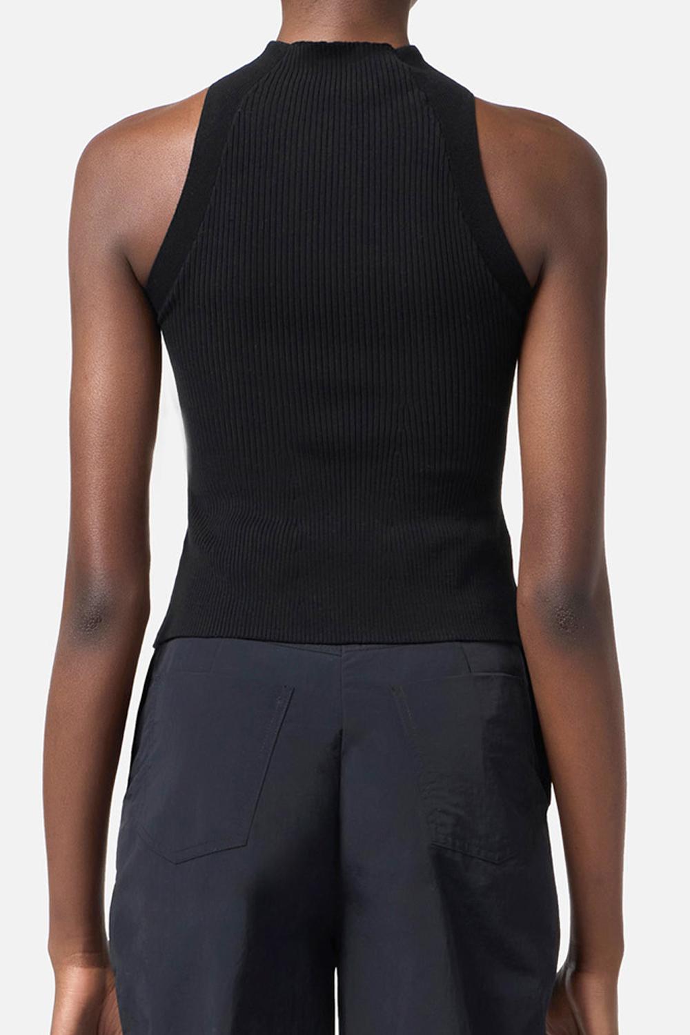 Canotta a costine con cut-out<BR/> TK30B 51E2110 Elisabetta Franchi