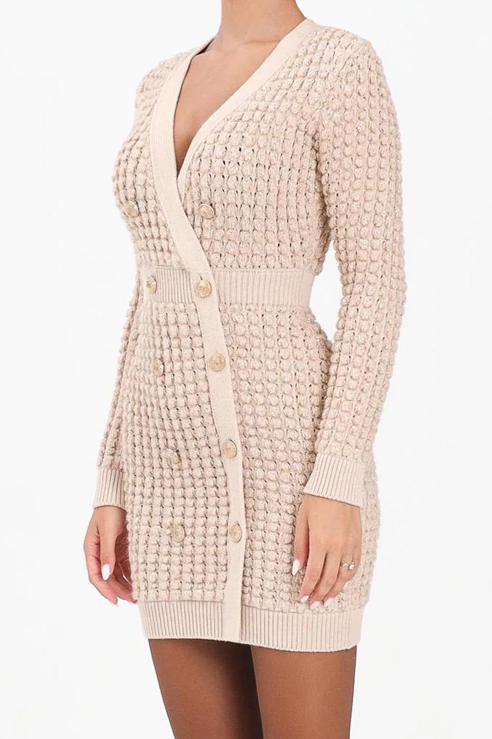 Abito in maglia bouclé con paillettes AM15Q 56E2EA2 Elisabetta Franchi