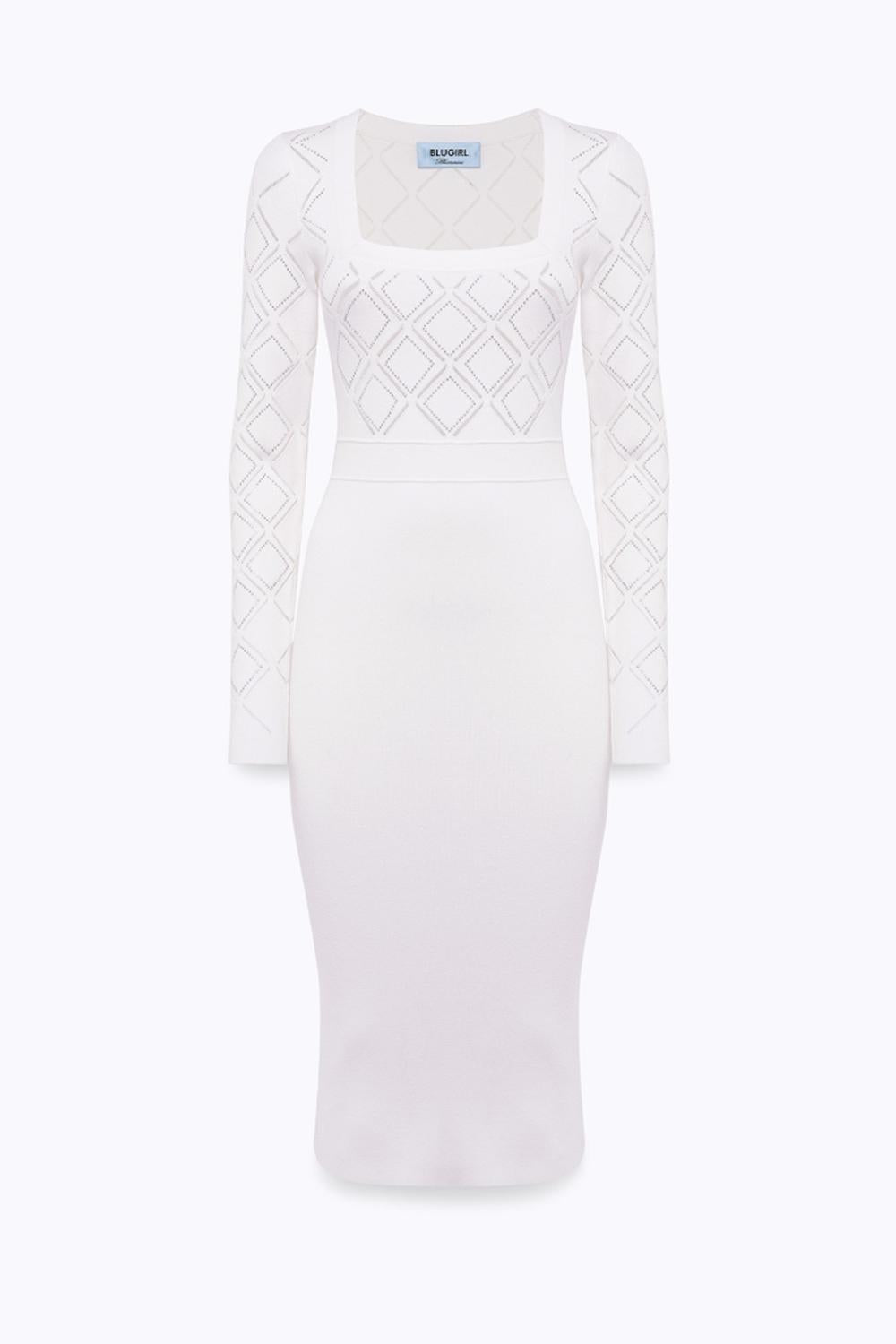 ABITO IN MAGLIA A TUBINO CON STRASS<BR/> RF5117 MS99E10602 Blugirl