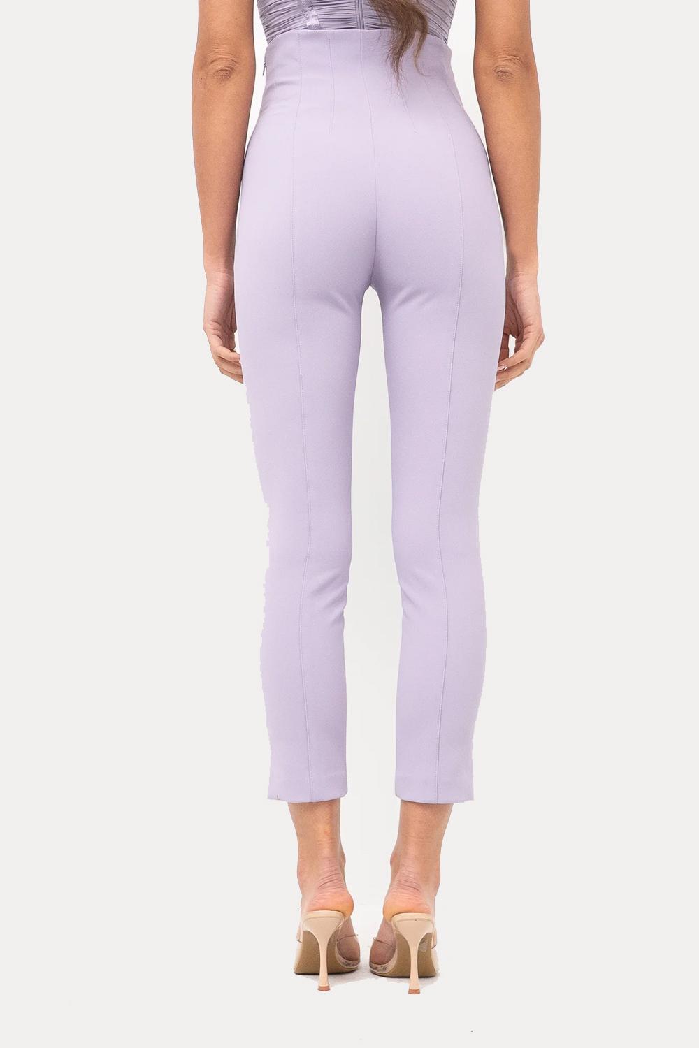 Pantaloni Elisabetta Franchi in Doppio Crêpe Stretch con Apertura a V PA163 61E2EV7 Elisabetta Franchi