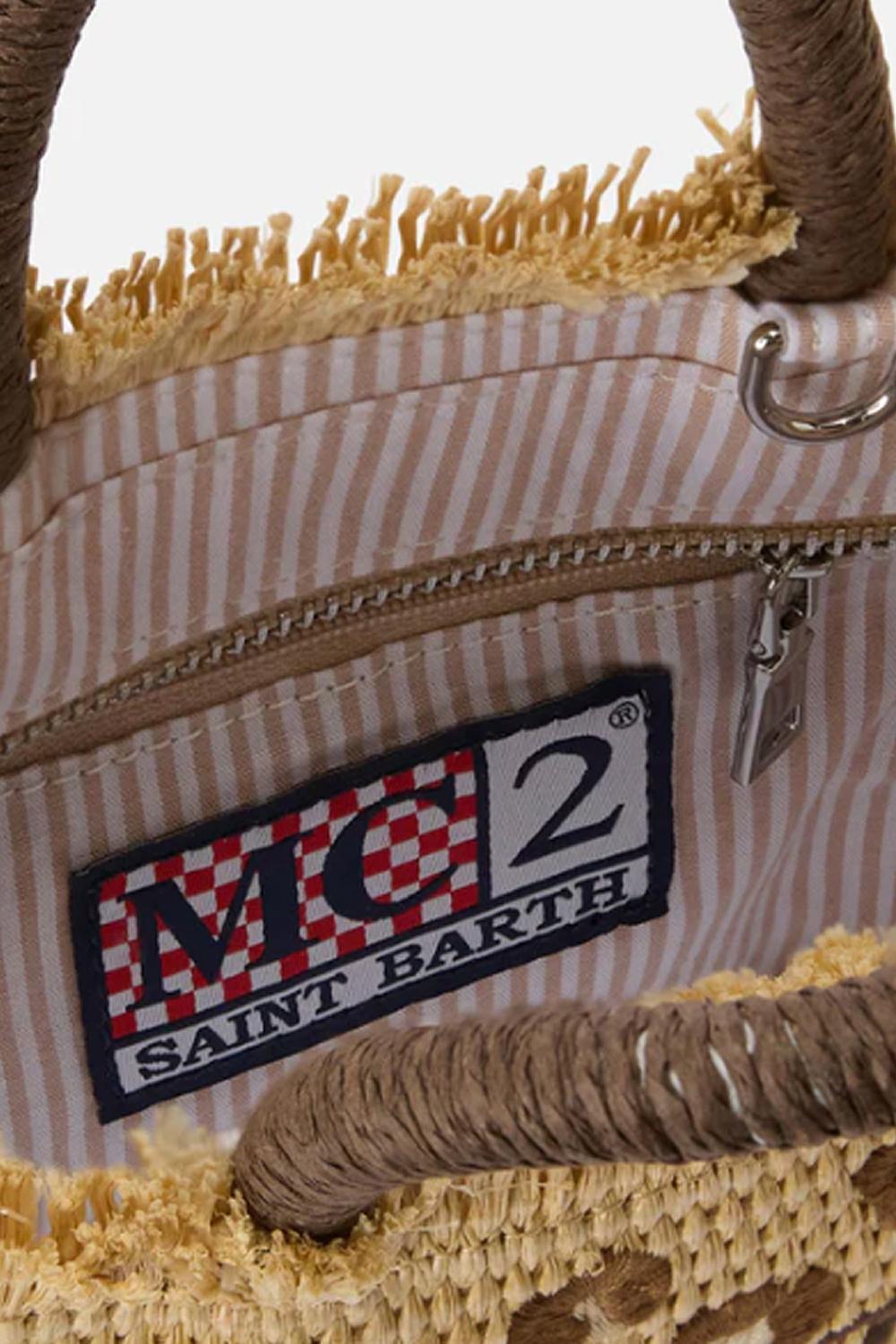 Borsa Vanity mini in tessuto effetto paglia VAMI009 -00349L Mc2 Saint Barth