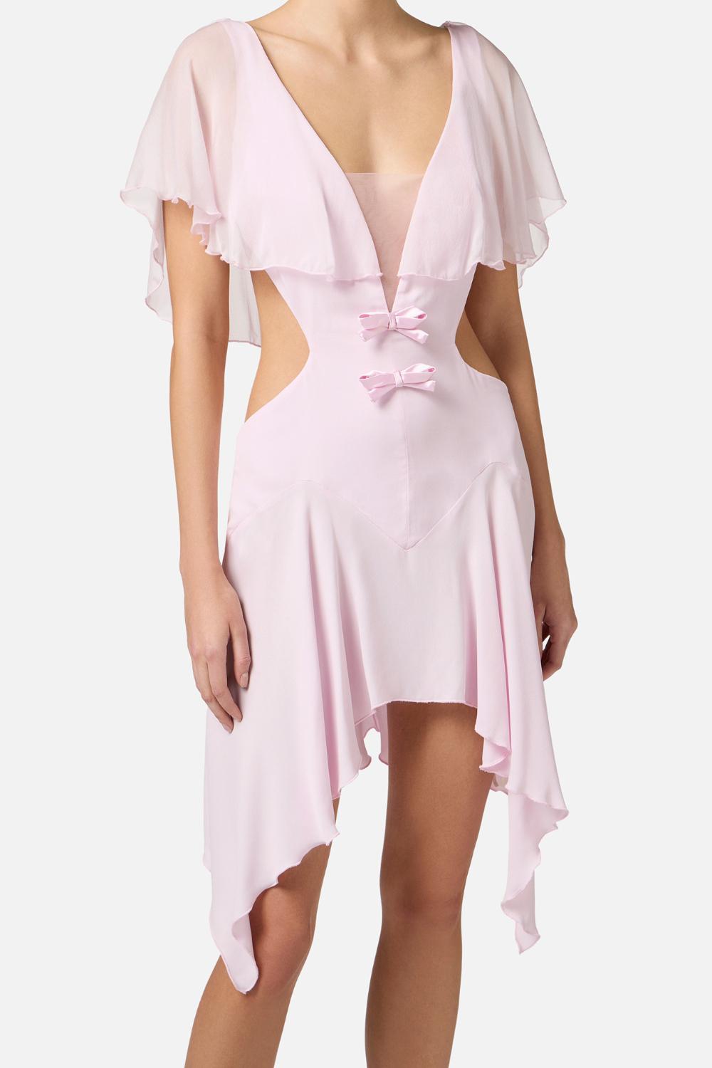 Abito in georgette con mantellina<BR/> ABT32 51E2544 Elisabetta Franchi