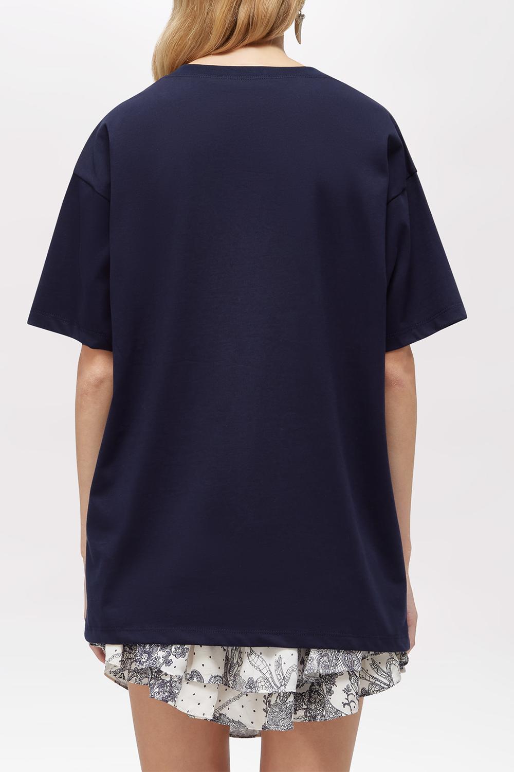 JERSEY T-SHIRT con LOGO RA6042 J384193713 Blugirl