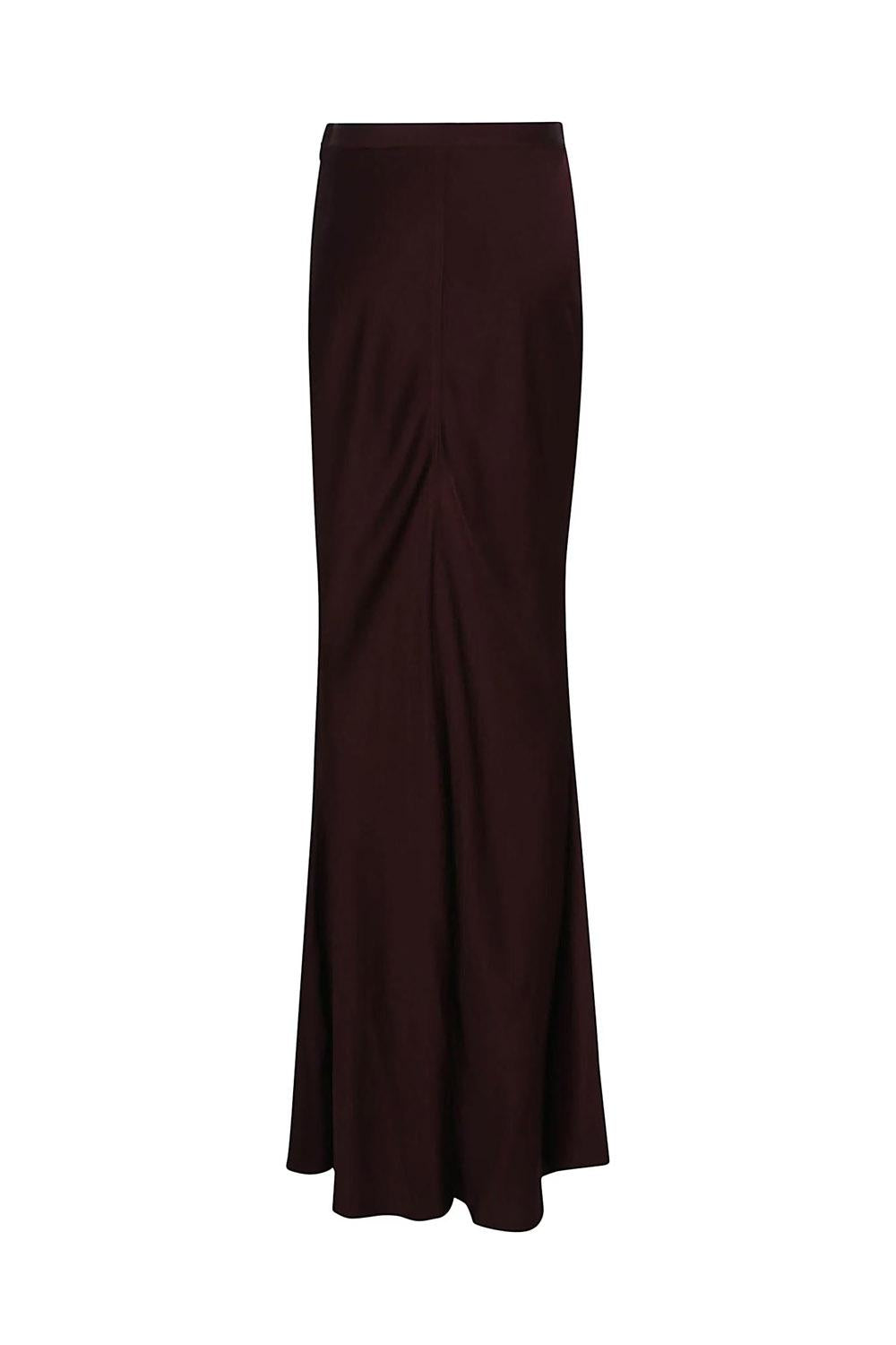 Gonna in satin crêpe con dettaglio gioiello<BR/> GO112 56E2EA4 Elisabetta Franchi