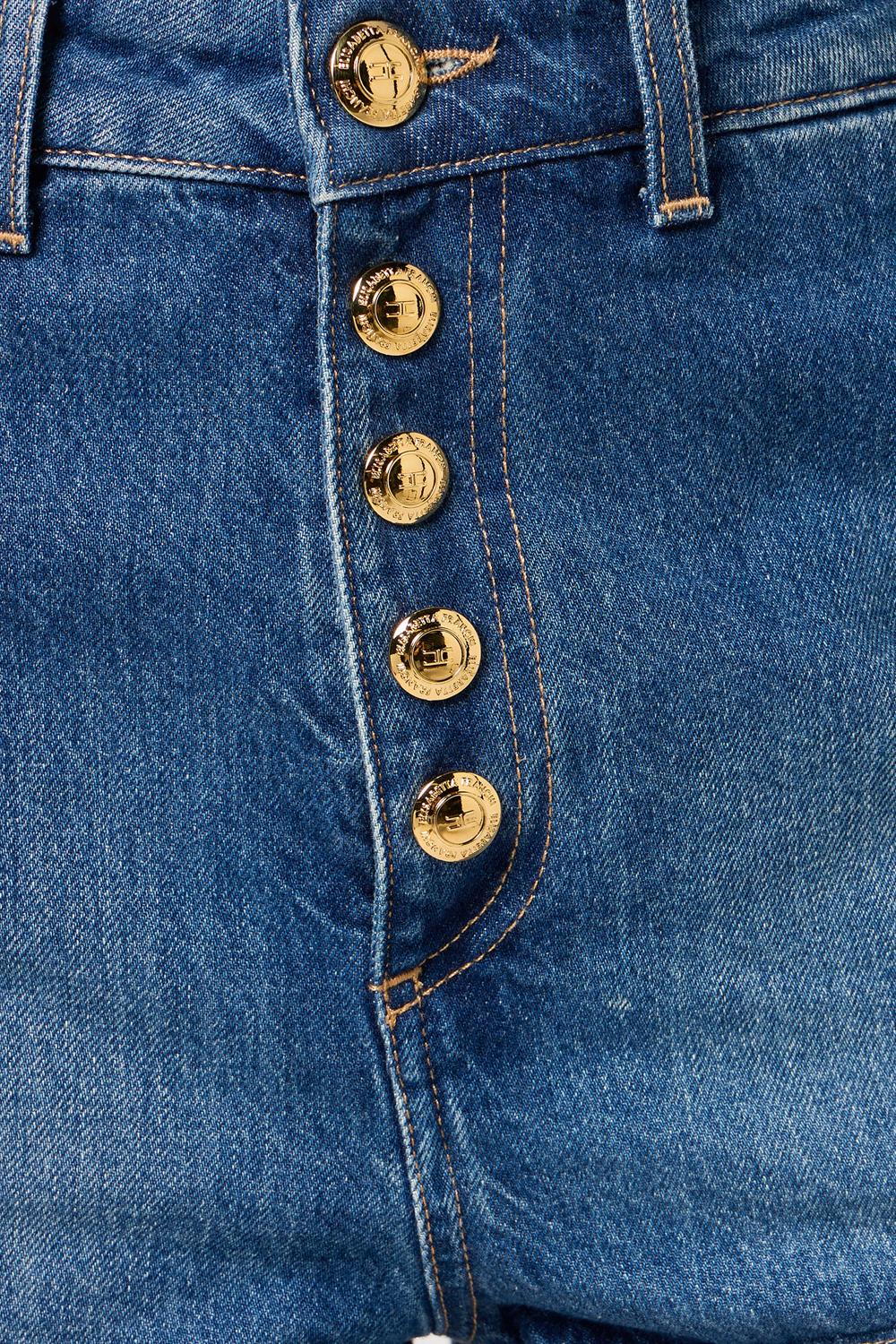 Shorts in denim con bottoni a vista<BR/> HJ35I 51E2104 Elisabetta Franchi