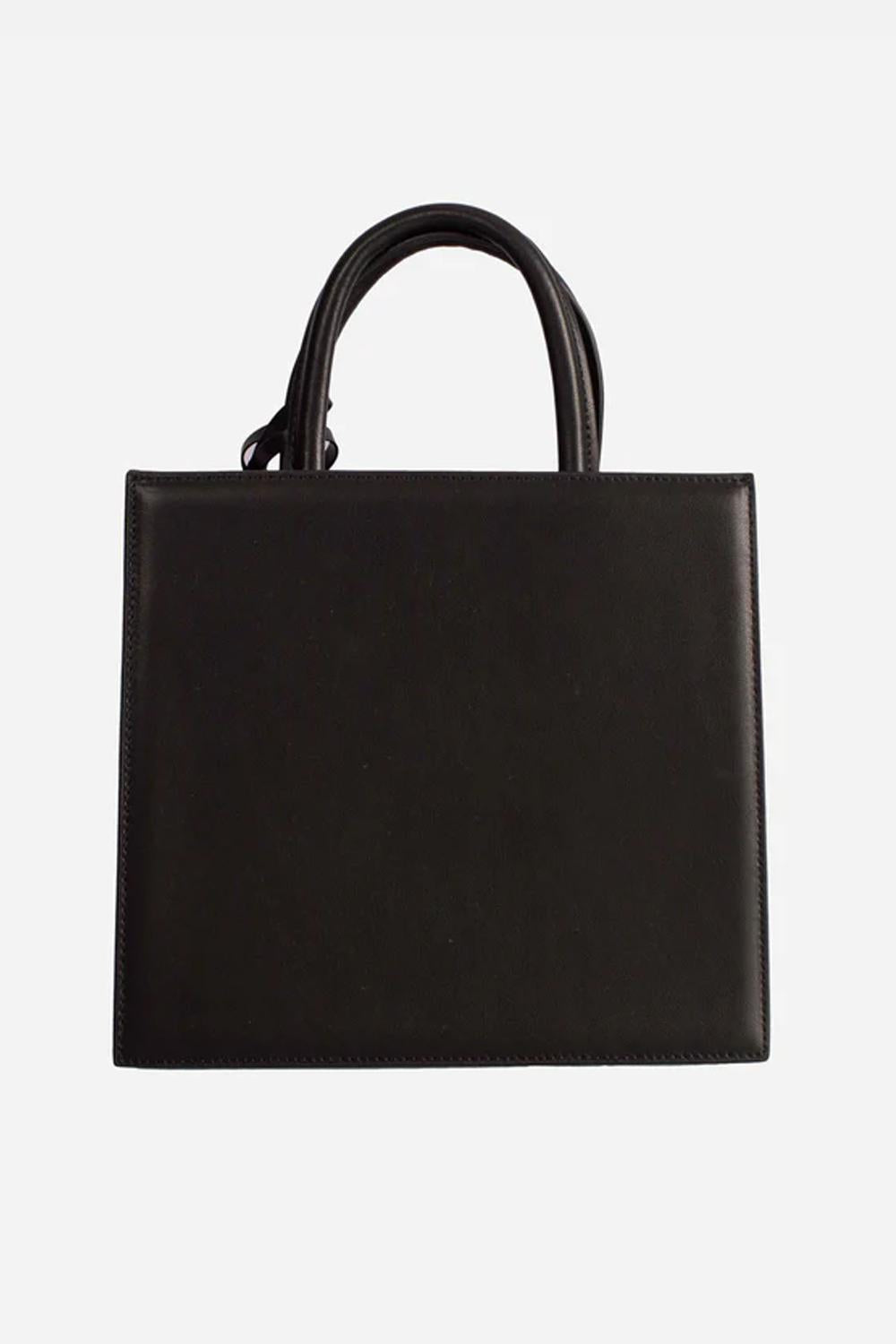 Borsa Tote Media in Pelle con Logo Metallo SHBM0001 /00507I Mc2 Saint Barth