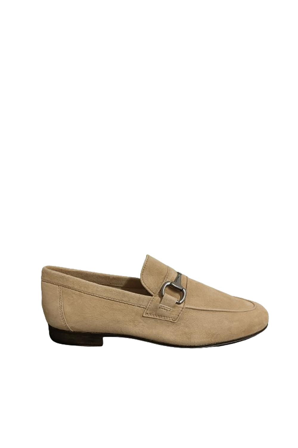 Mocassino in Camoscio Penny Loafer Antica Cuoieria 22677-V07 AMALFIECRU Antica Cuoieria