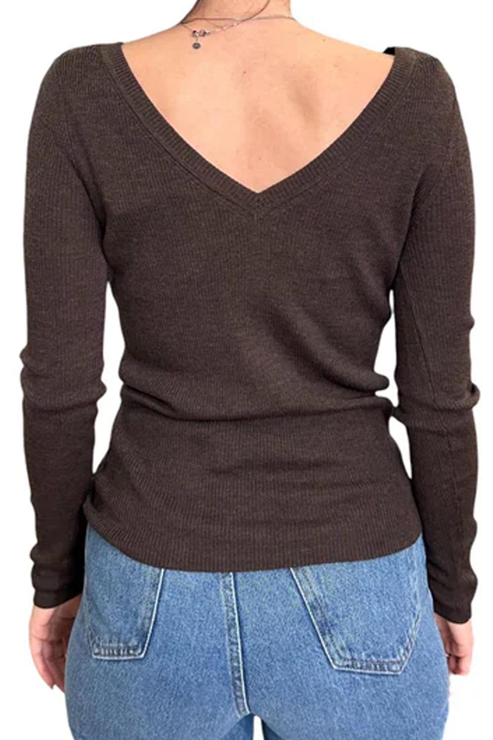 Maglia MC2 Saint Barth in Lana con Scollo a V Posteriore TUS0001 /00033I Mc2 Saint Barth