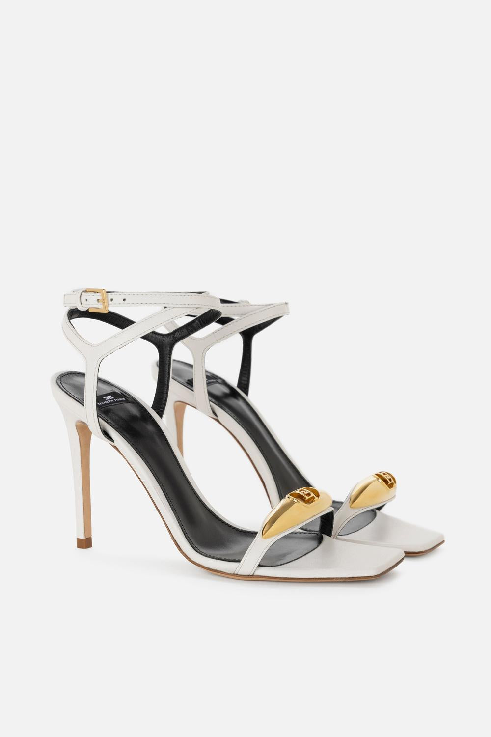 Sandalo in nappa con placca<BR/> SA02L 51E2360 Elisabetta Franchi