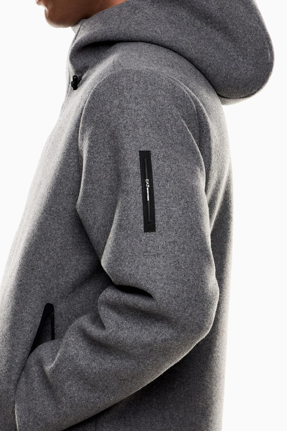 Caban in panno di misto lana 7M000691 AF15957O8003 EA7 Emporio Armani