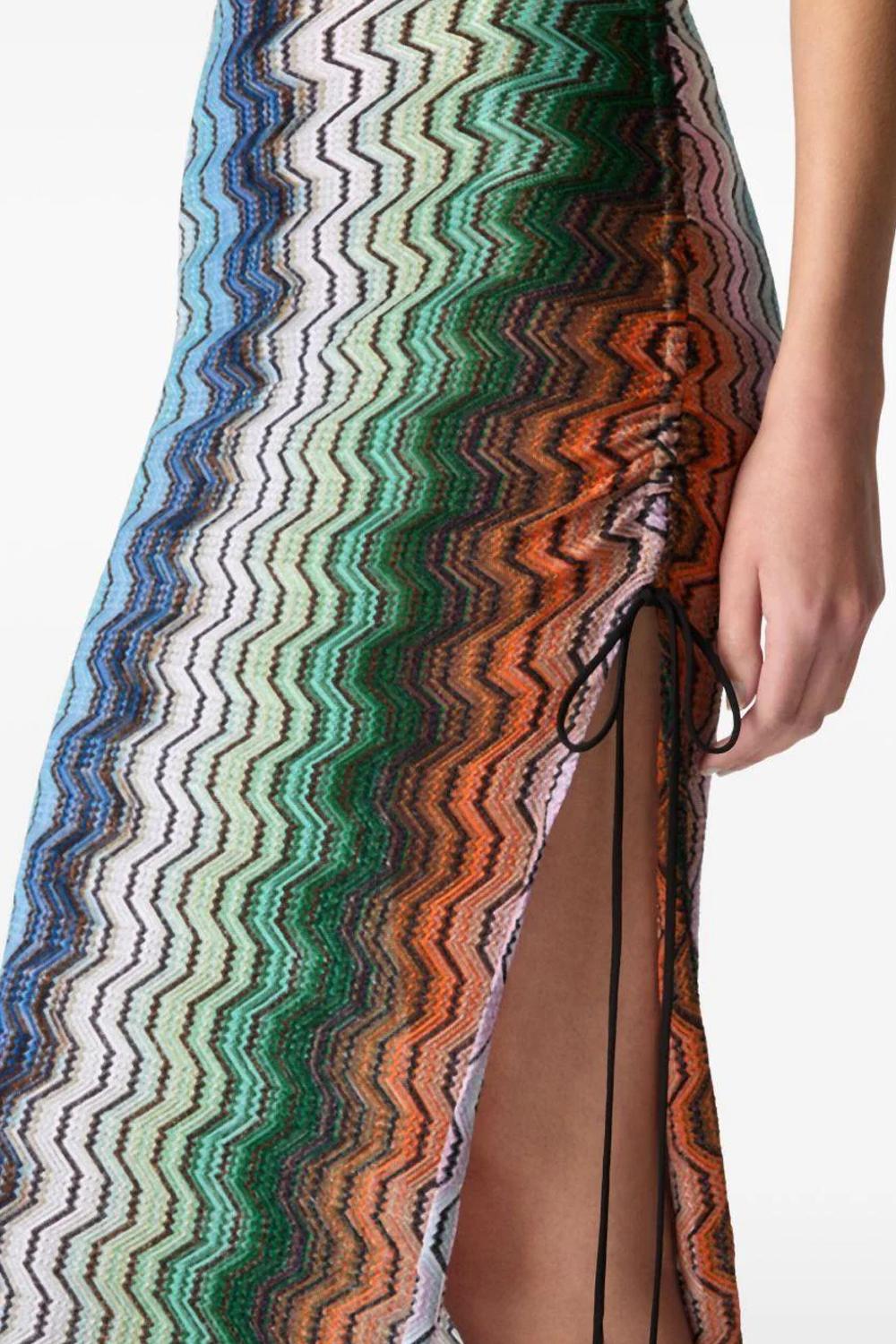 Abito copricostume lungo a fascia MC25SQ07 BR015DSMSNQ Missoni