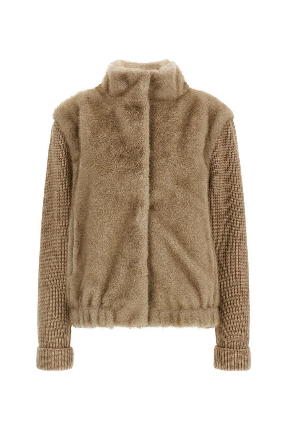 Giacca "Mael Fur" in Maglia e Pelliccia Sintetica AEL0001 /00232I Mc2 Saint Barth