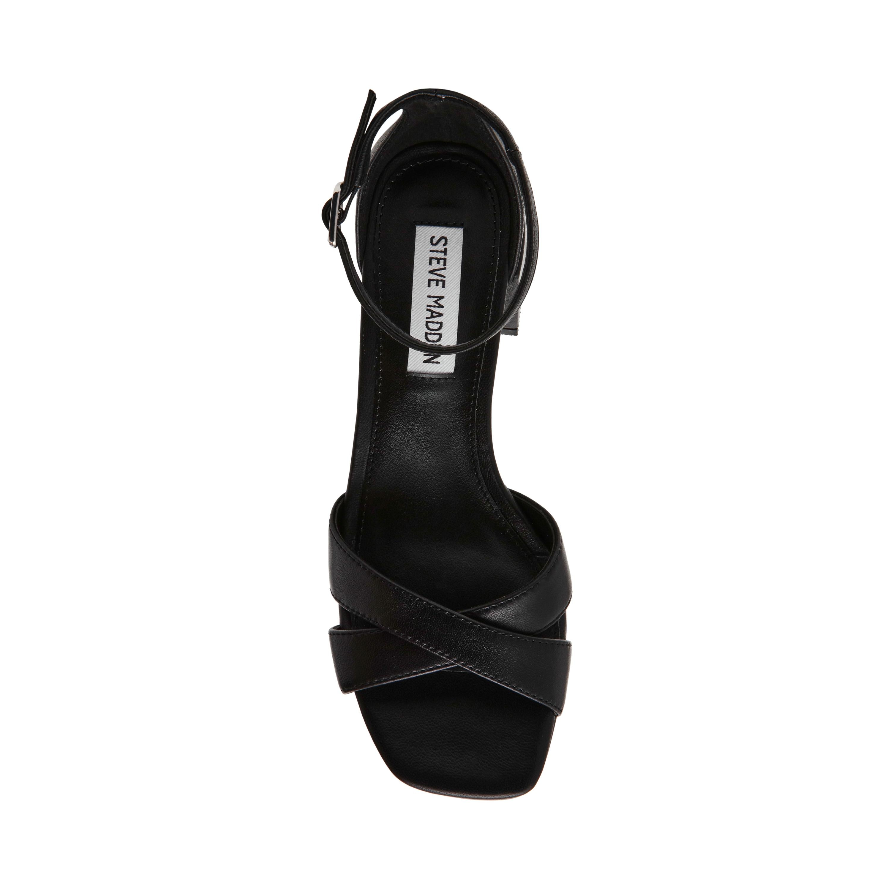 Sandali con tacco largo Steve Madden FERGIE BLACK LEATHER Steve Madden