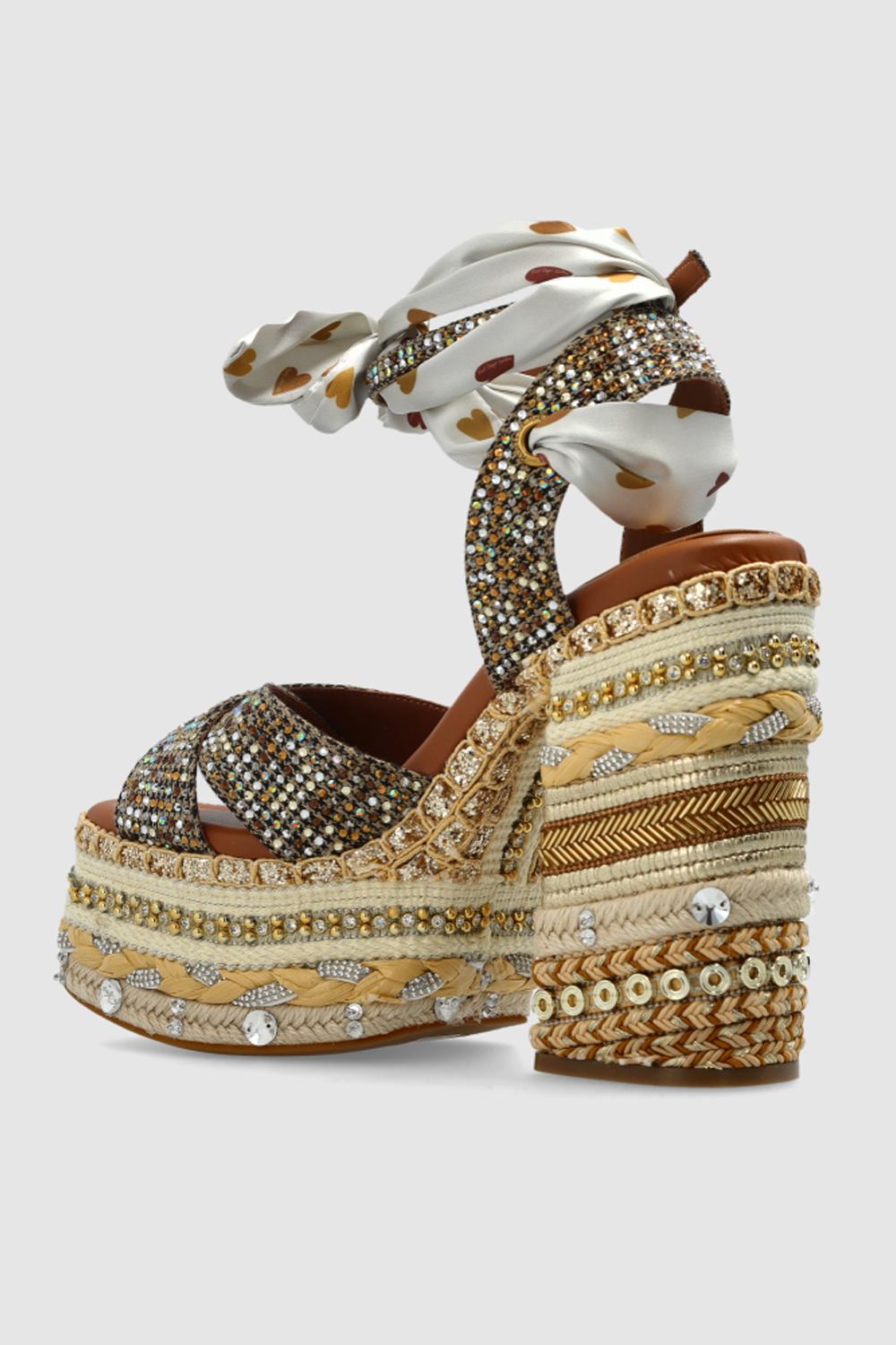Sandalo Chelsea Scarf con tacco platform 4352443609 /BEIGE Kurt Geiger London