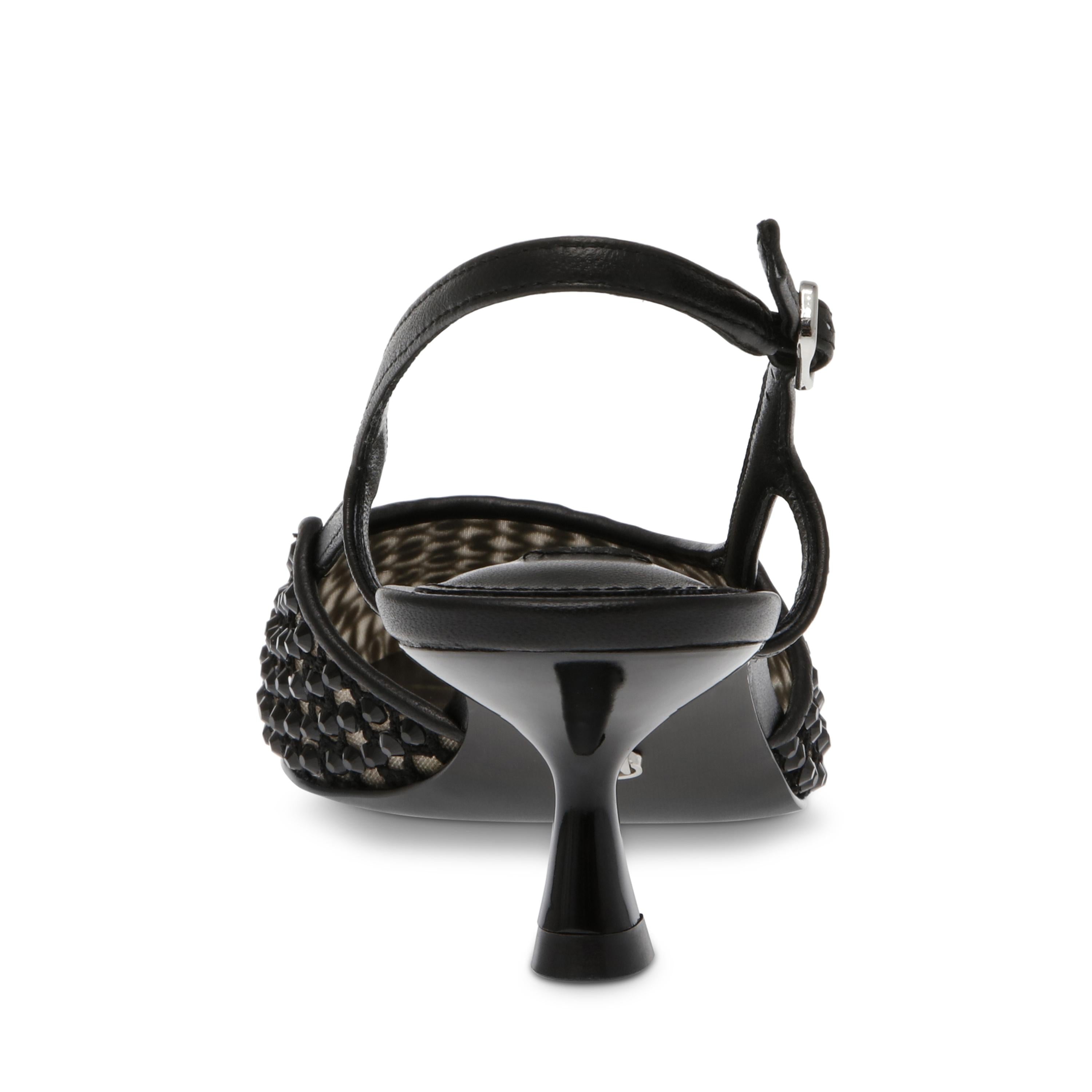 Décolleté Slingback con tacco basso LEGACI-MR BLACK RHINESTONE MESH Steve Madden