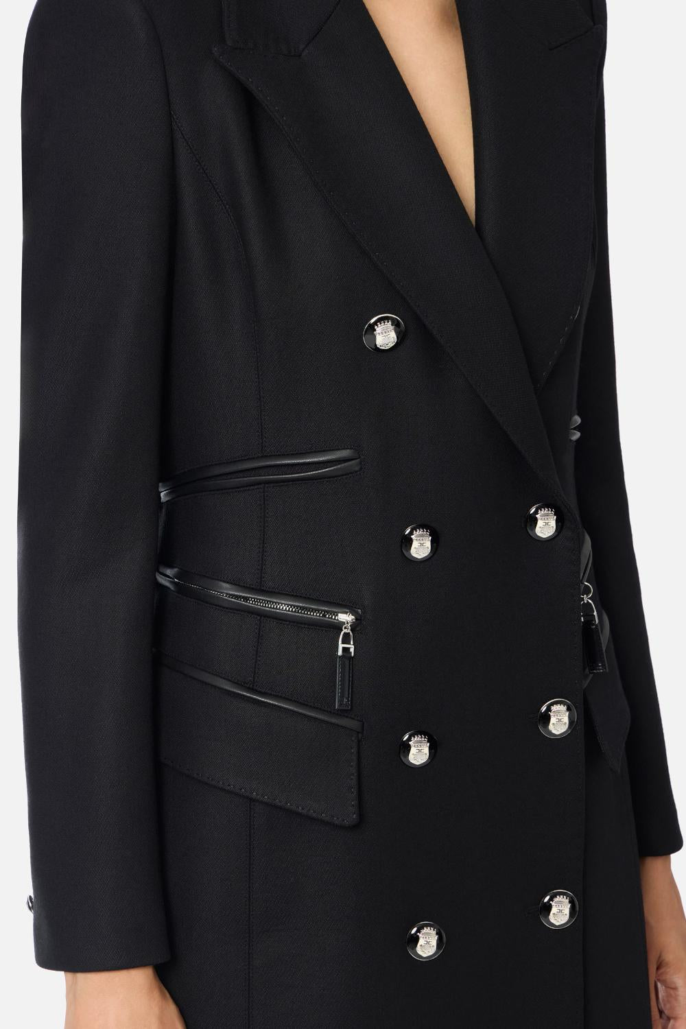 Cappotto in doppio crêpe<BR/> CP010 56E2110 Elisabetta Franchi