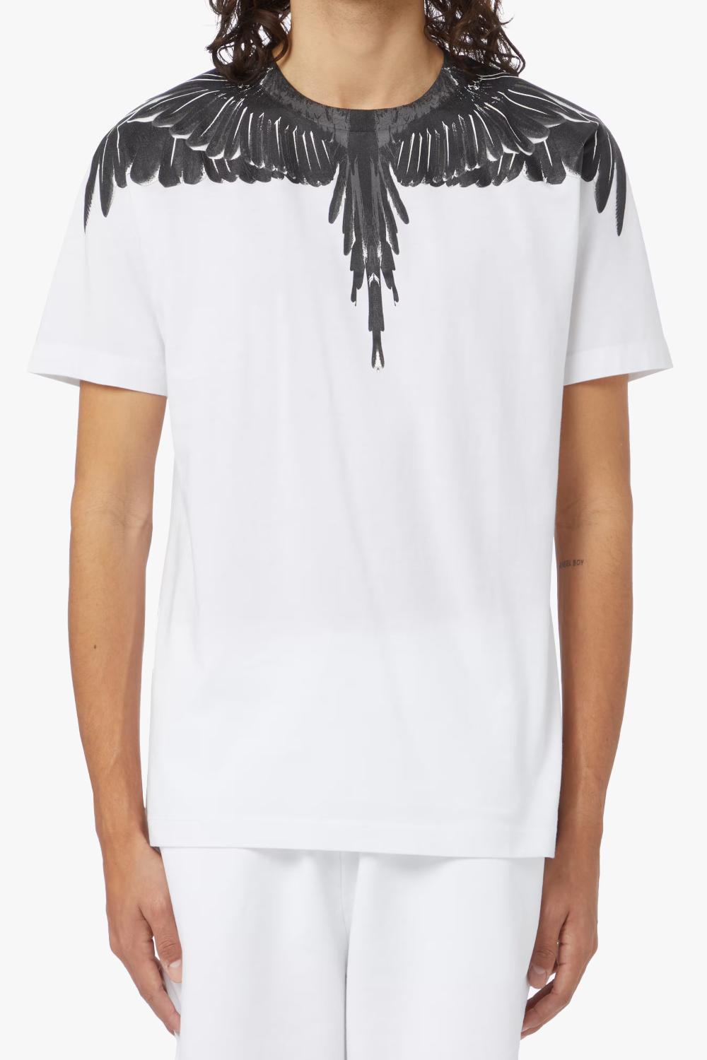 T-shirt Icon Wings Marcelo Burlon County of Milan in cotone con stampa ali multicolor CMAA056C 99JER0010110 Marcelo Burlon