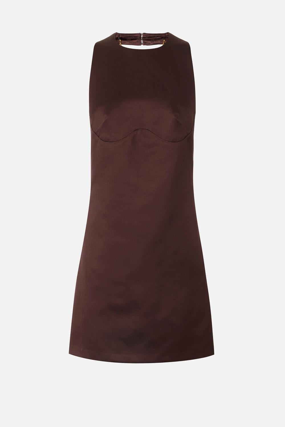 Mini abito in duchesse con collana AB871 62E2644 Elisabetta Franchi