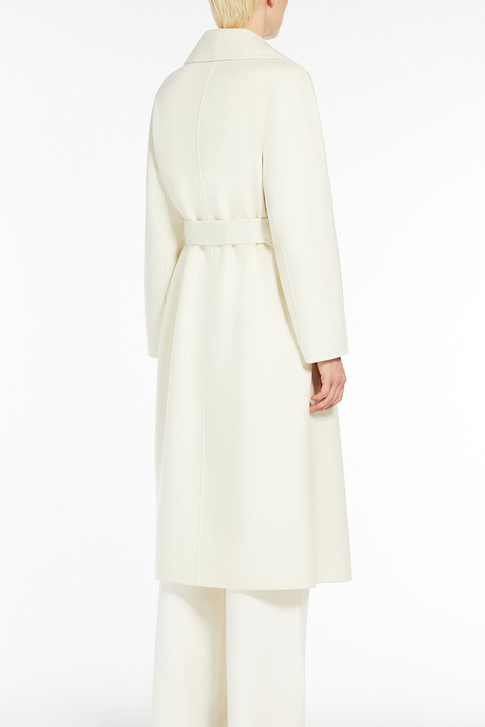 Cappotto in lana, cachemire e seta con cintura<BR/> CLES 003BIANCO Max Mara Studio
