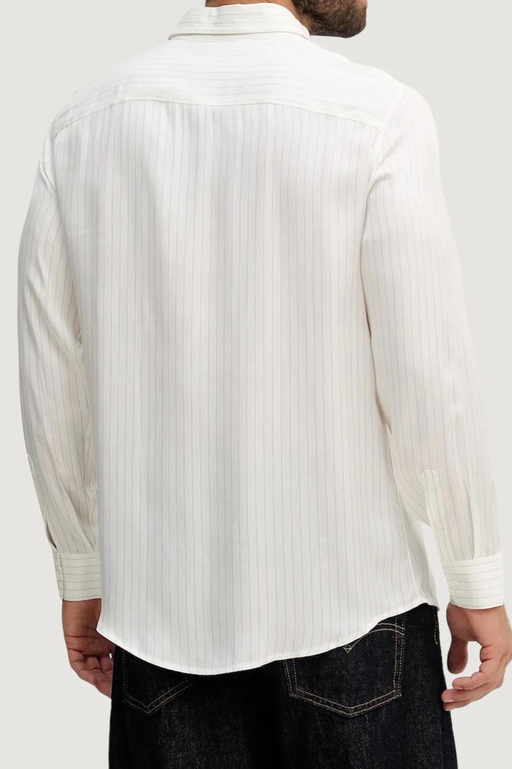 Camicia a vestibilità regolare in twill di viscosa XM001817 AF13235F0148 Armani Exchange