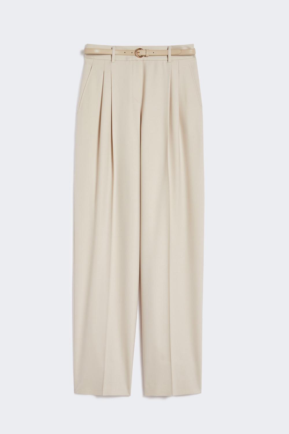 Pantalone in saglia di lana ENTRATA 018BEIGE Max Mara Studio