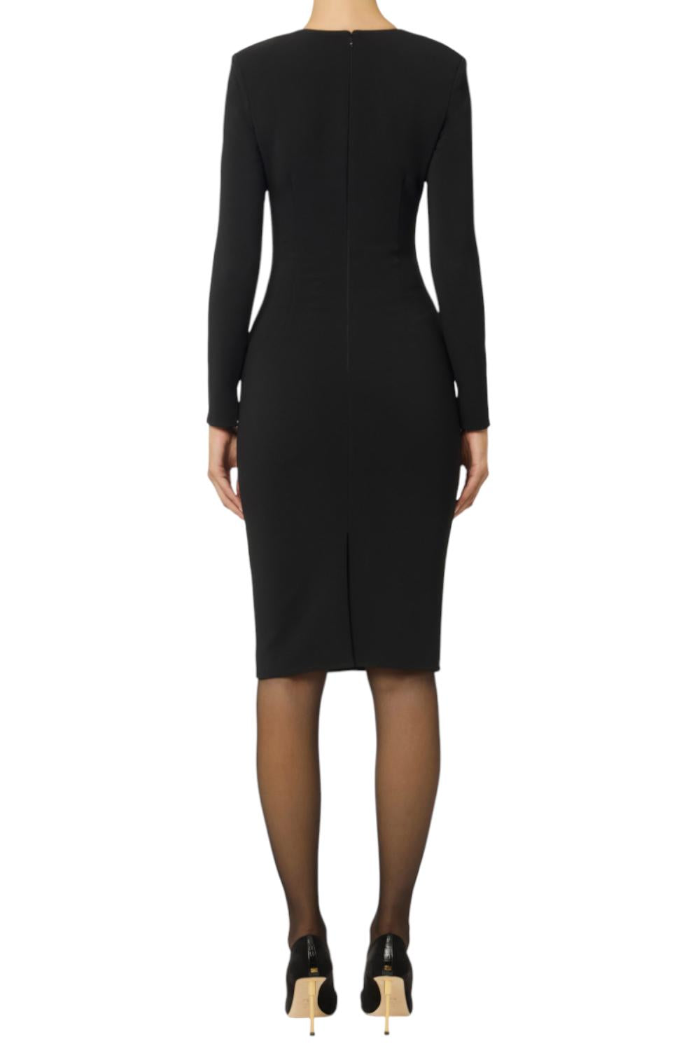 Abito in crêpe leggero con catena gioiello<BR/> AB805 57E2110 Elisabetta Franchi