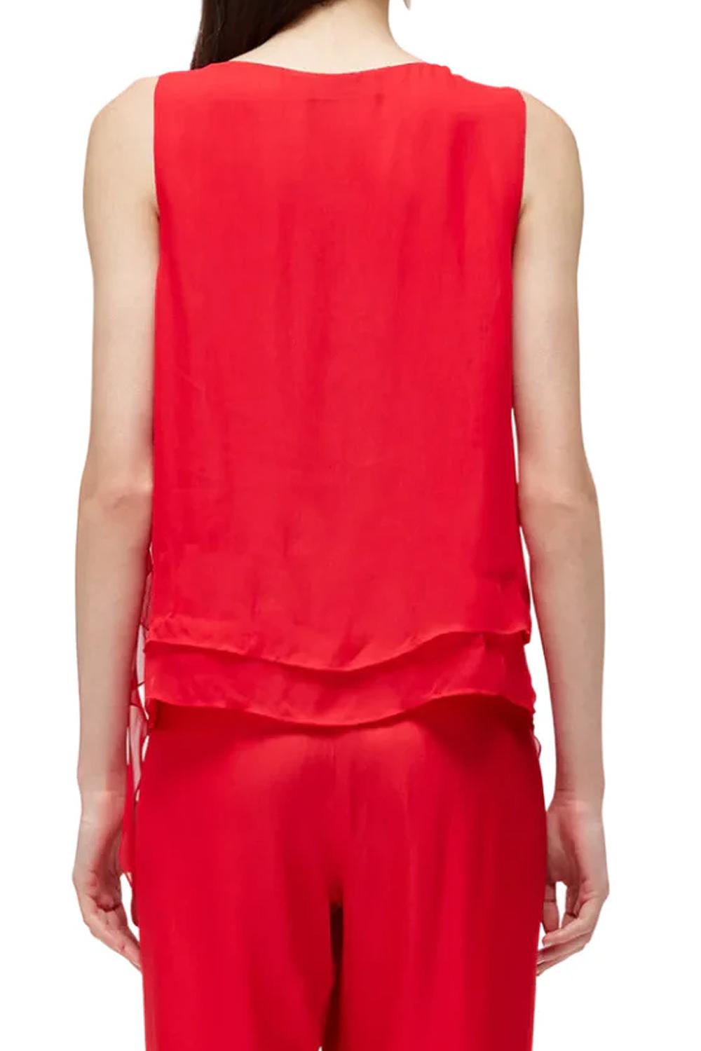 TOP IN GEORGETTE CON VOLANT BLUGIRL RA6063 TS44181663 Blugirl