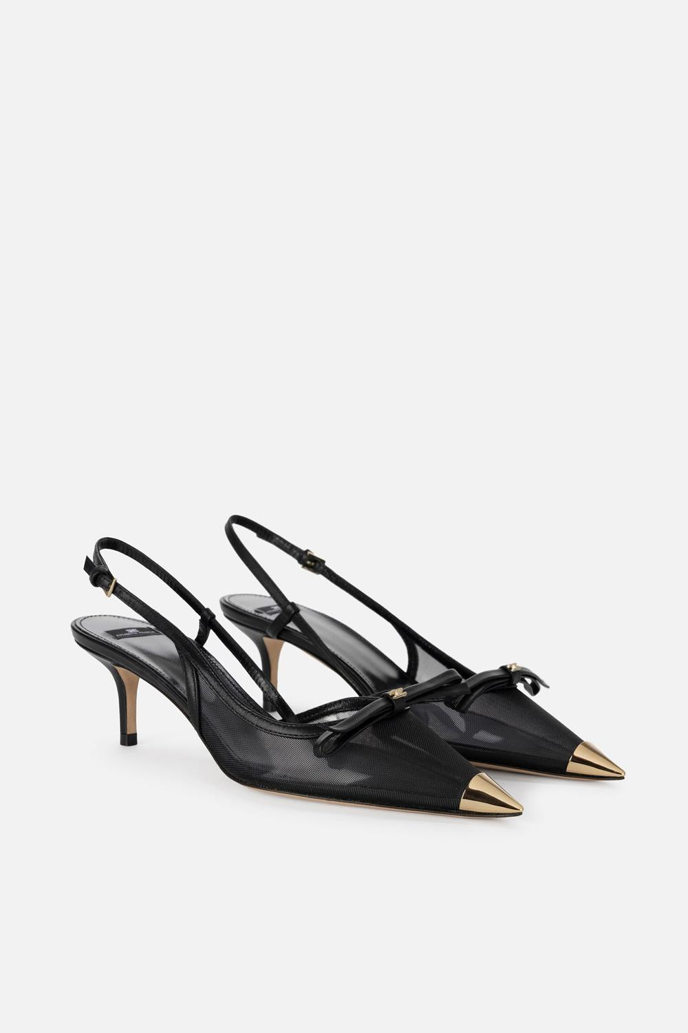 Slingback in nappa e rete<BR/> SA71L 51E2110 Elisabetta Franchi