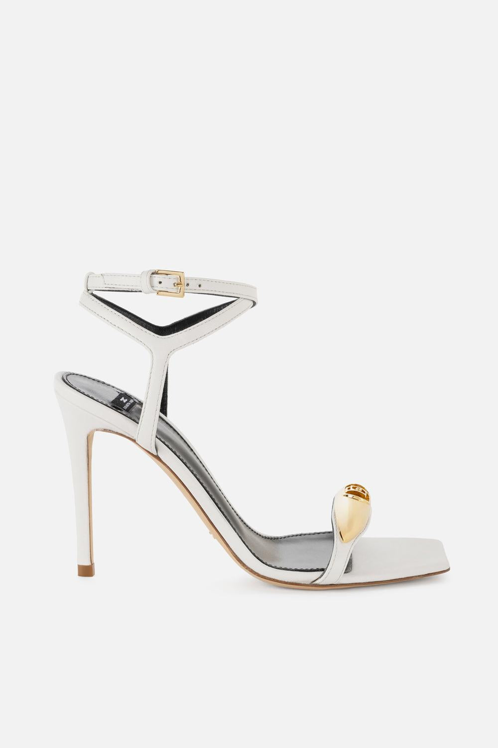 Sandalo in nappa con placca<BR/> SA02L 51E2360 Elisabetta Franchi